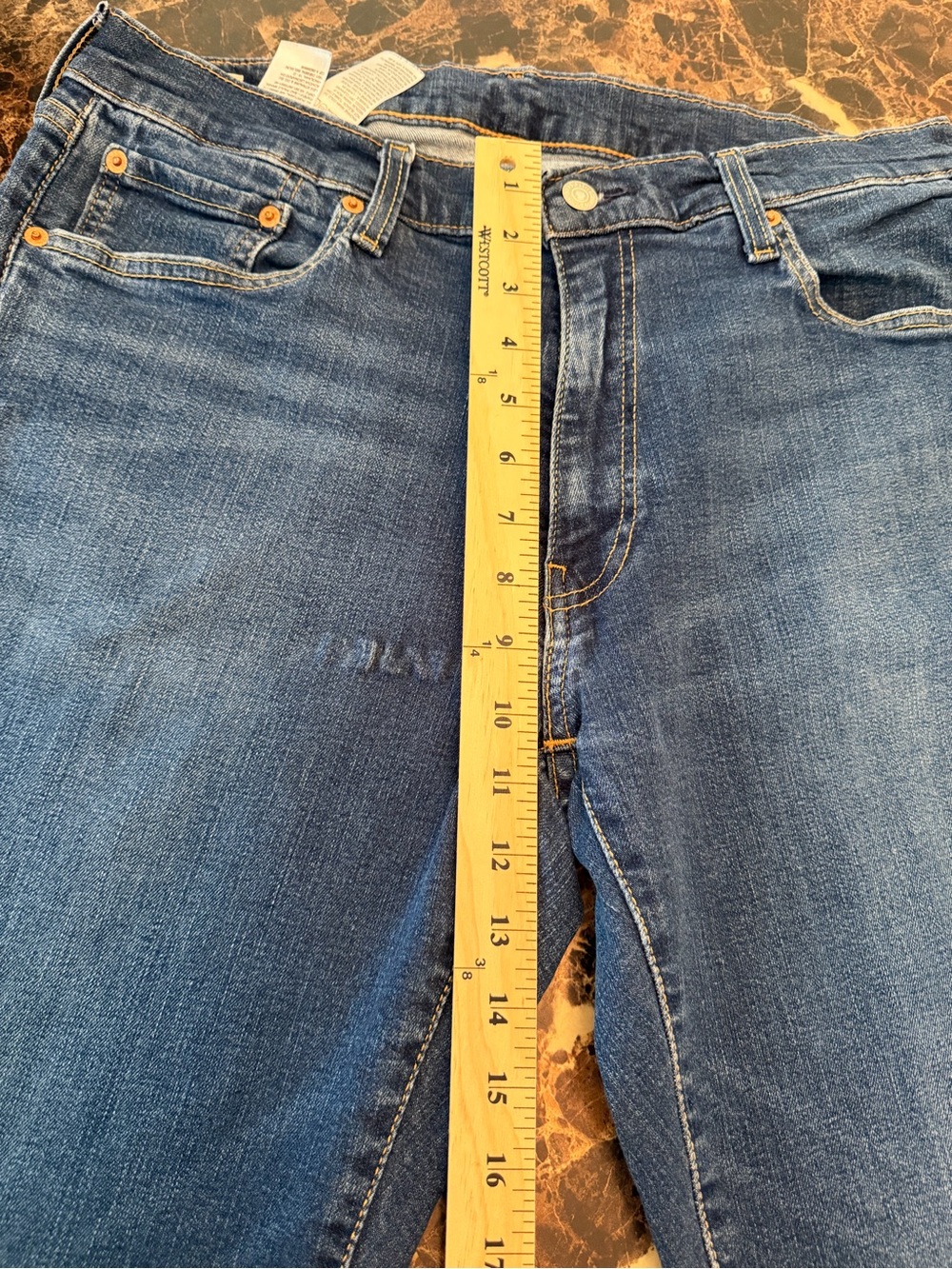 Levi’s Premium 541 Athletic Taper Jeans Men’s 36x32 Blue Stretch Denim Style 181 - Picture 7 of 10